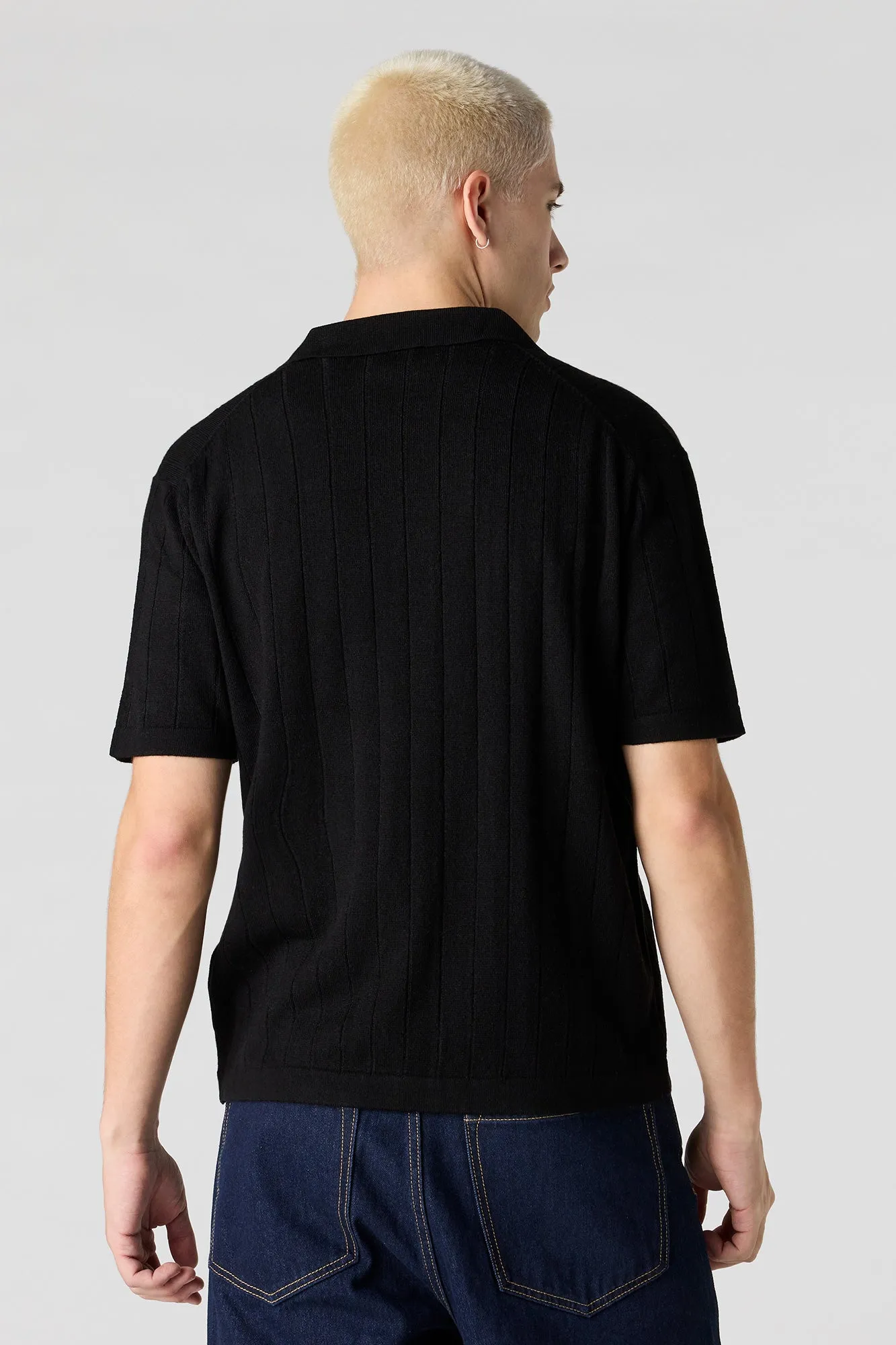 Ribbed Knit Button-Up Top sold by Urban Planet product image thumbnail 2