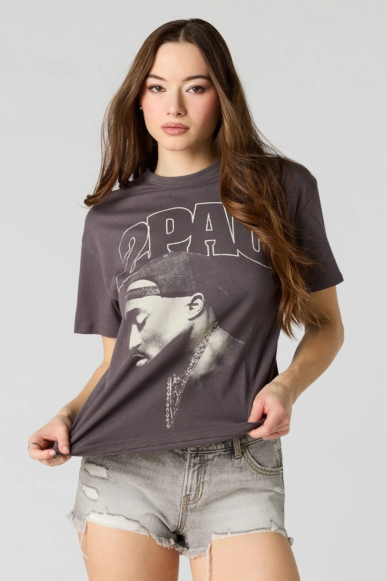 Cali Ripped Low Rise Grey Denim Short sold by Urban Planet