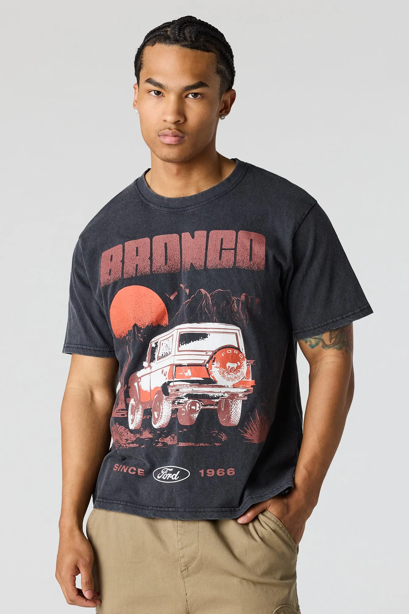 Ford Bronco Graphic Washed T-Shirt sold by Urban Planet product image thumbnail 4