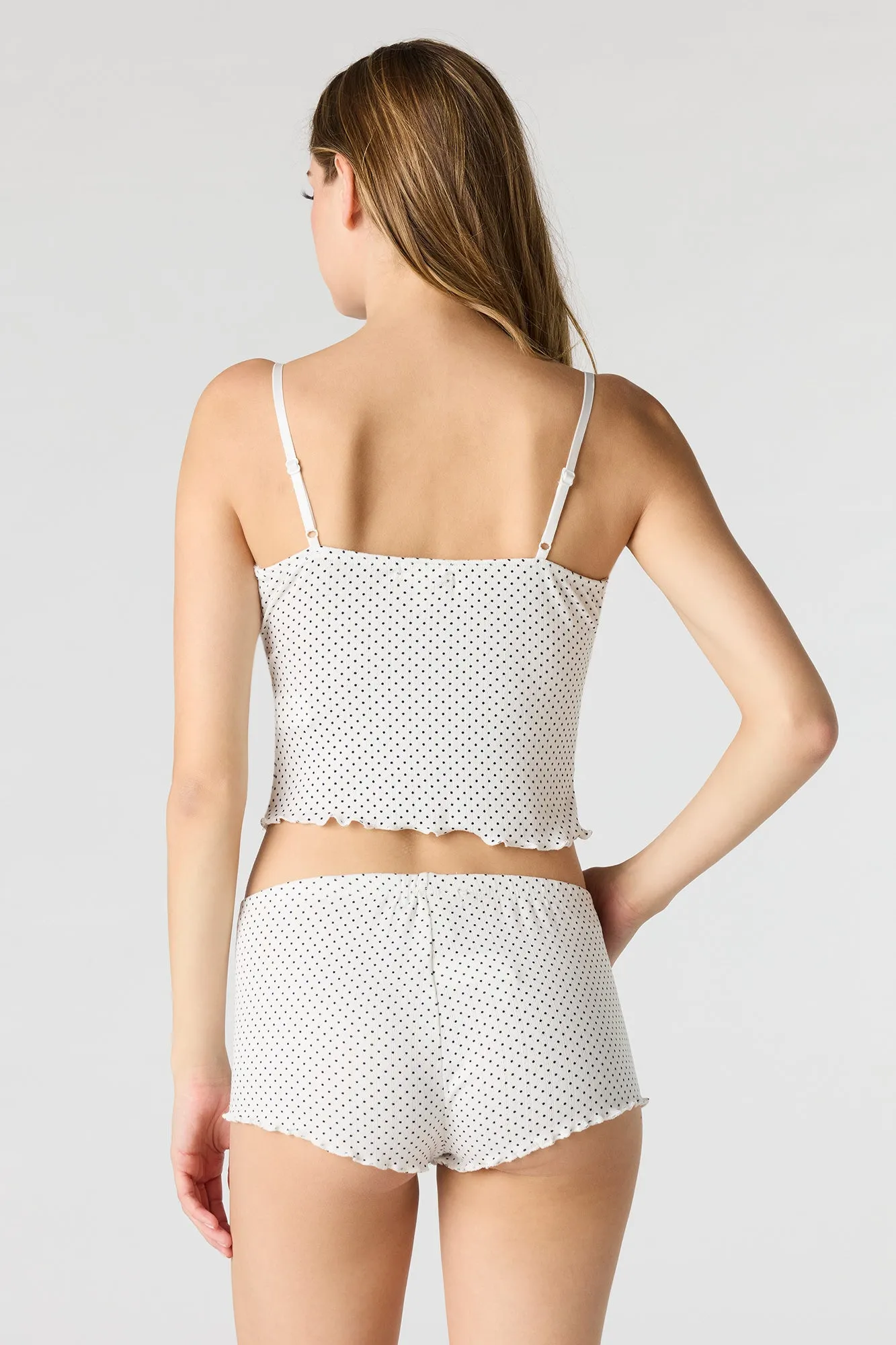 Pointelle Tank & Short Pajama Set sold by Urban Planet product image thumbnail 5