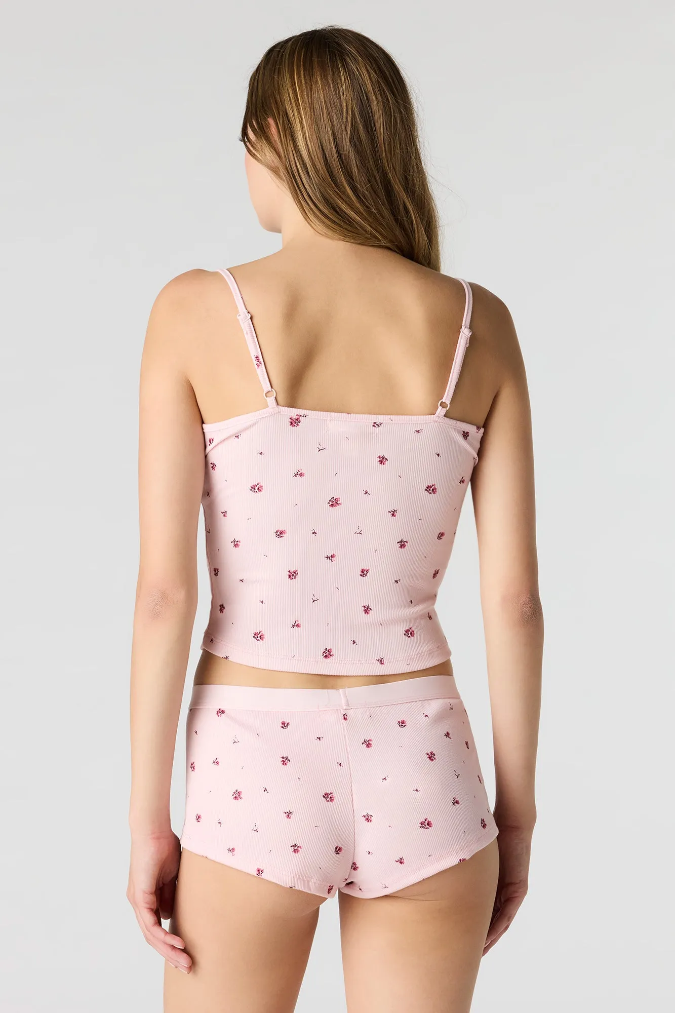 Ribbed Tank & Short Pajama Set sold by Urban Planet product image thumbnail 2