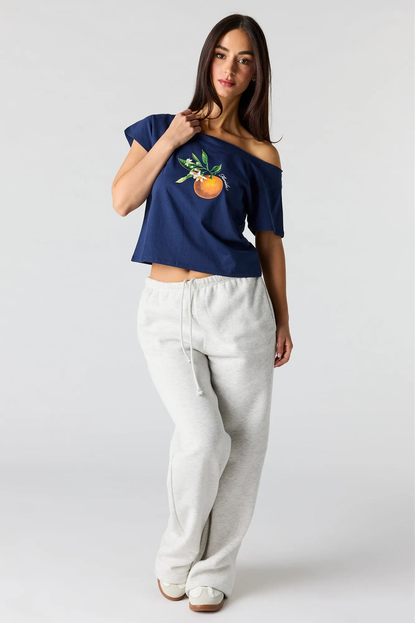 Off Shoulder Graphic T-Shirt sold by Urban Planet product image thumbnail 3