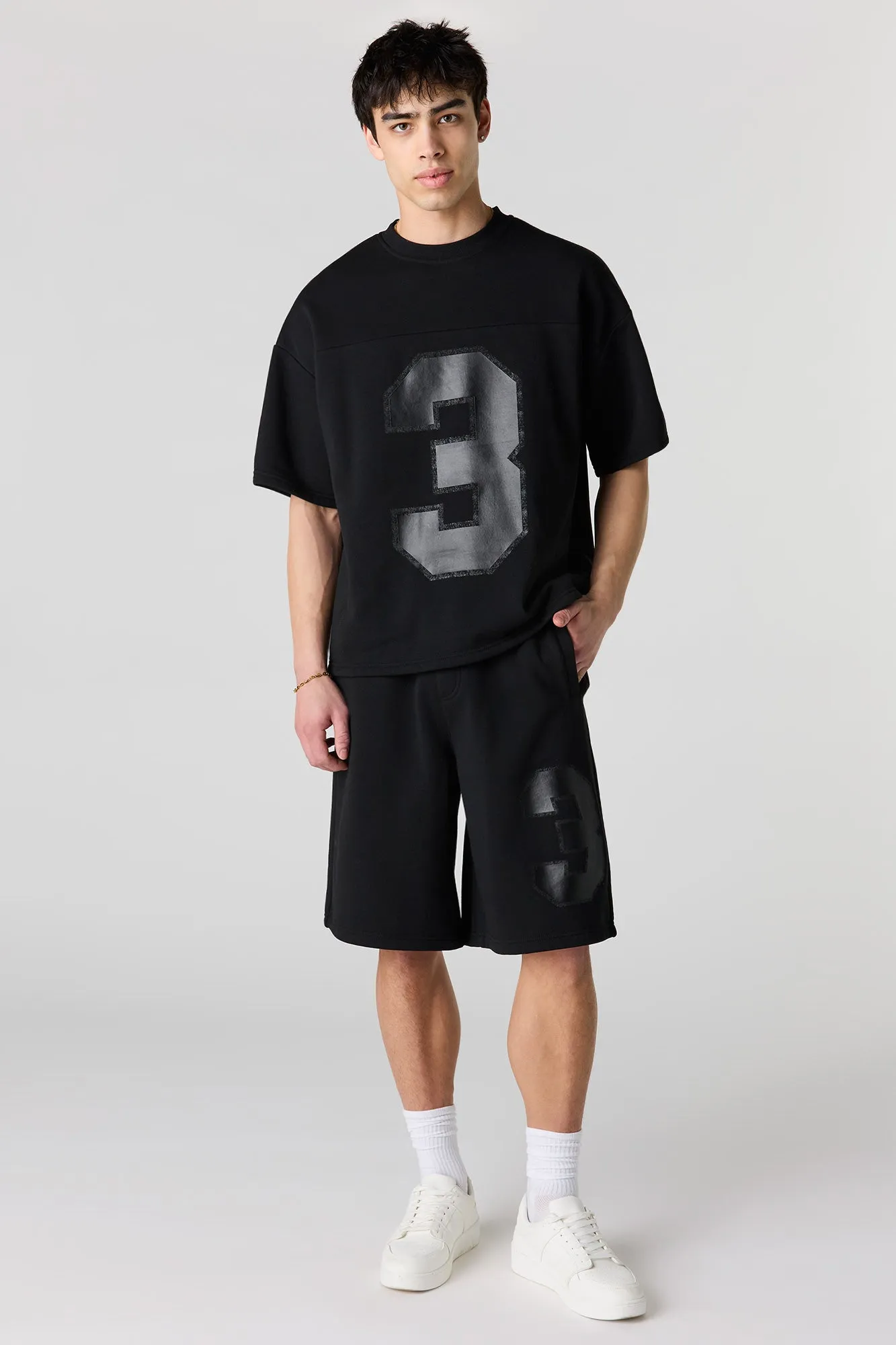 Number Graphic Baggy Fleece Short sold by Urban Planet product image thumbnail 5