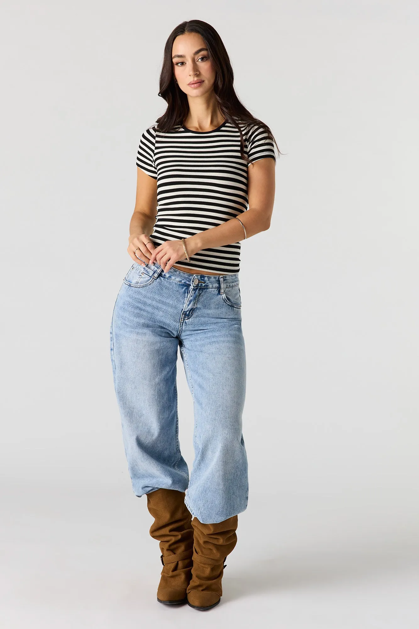Ribbed Fitted T-Shirt sold by Urban Planet product image thumbnail 3