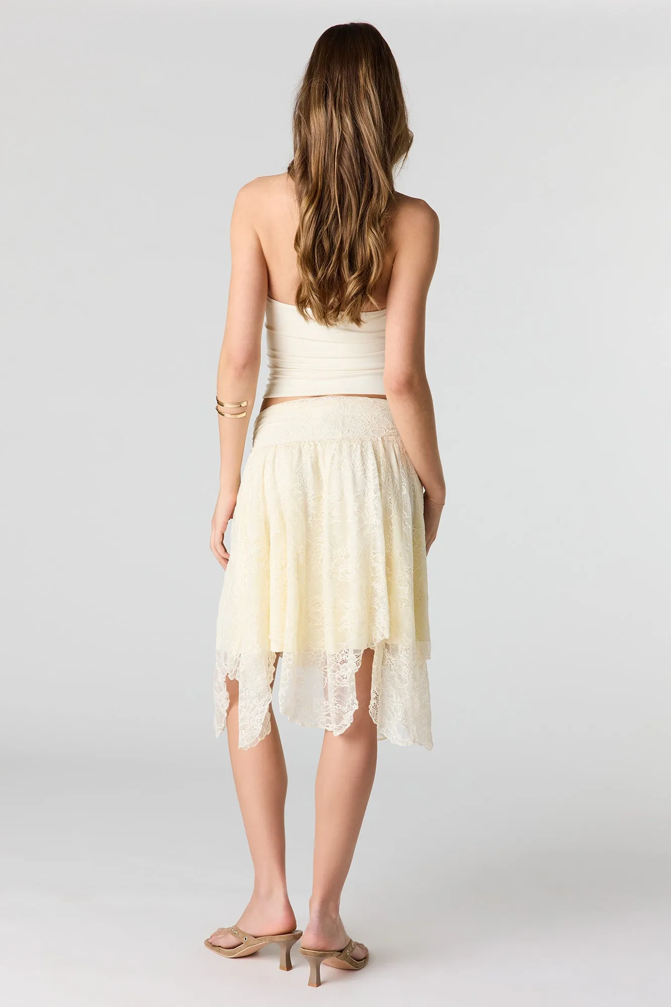 Lace Asymmetrical Mini Skirt sold by Urban Planet product image thumbnail 3