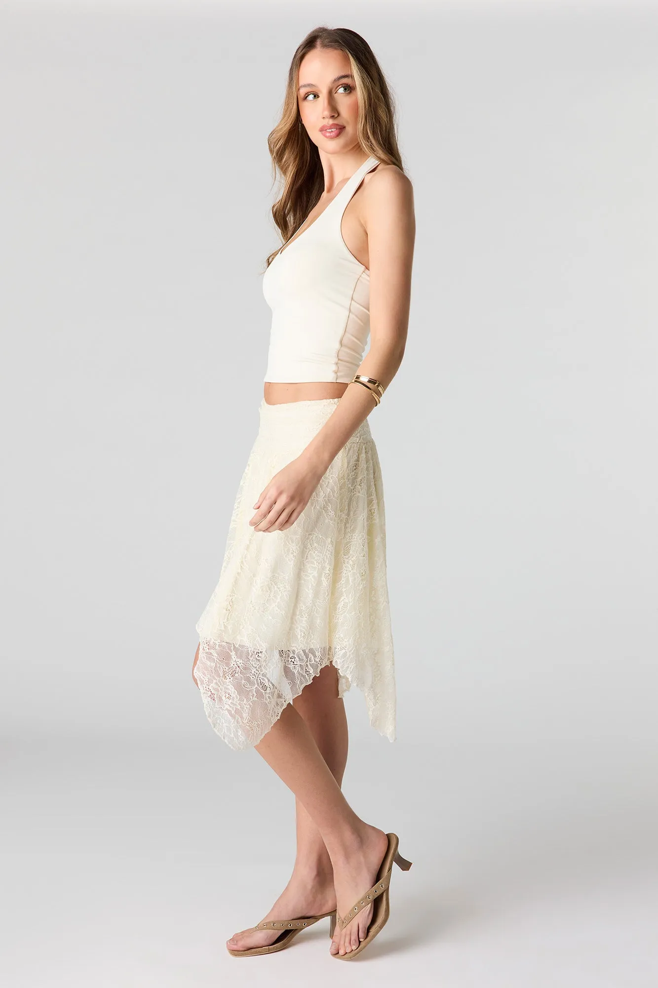 Lace Asymmetrical Mini Skirt sold by Urban Planet product image thumbnail 2
