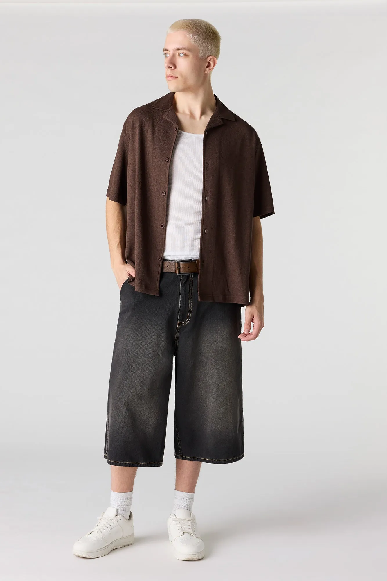 Textured Button-Up Top sold by Urban Planet product image thumbnail 3