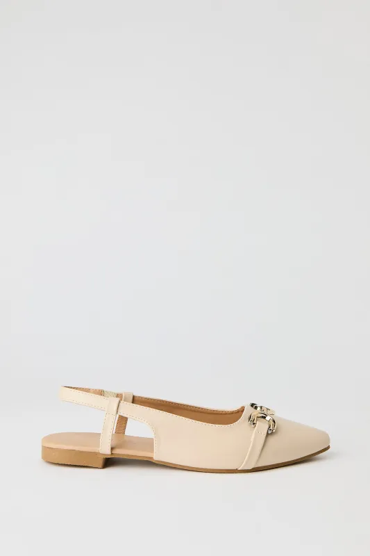 Snaffle Slingback Flats made by Stitches