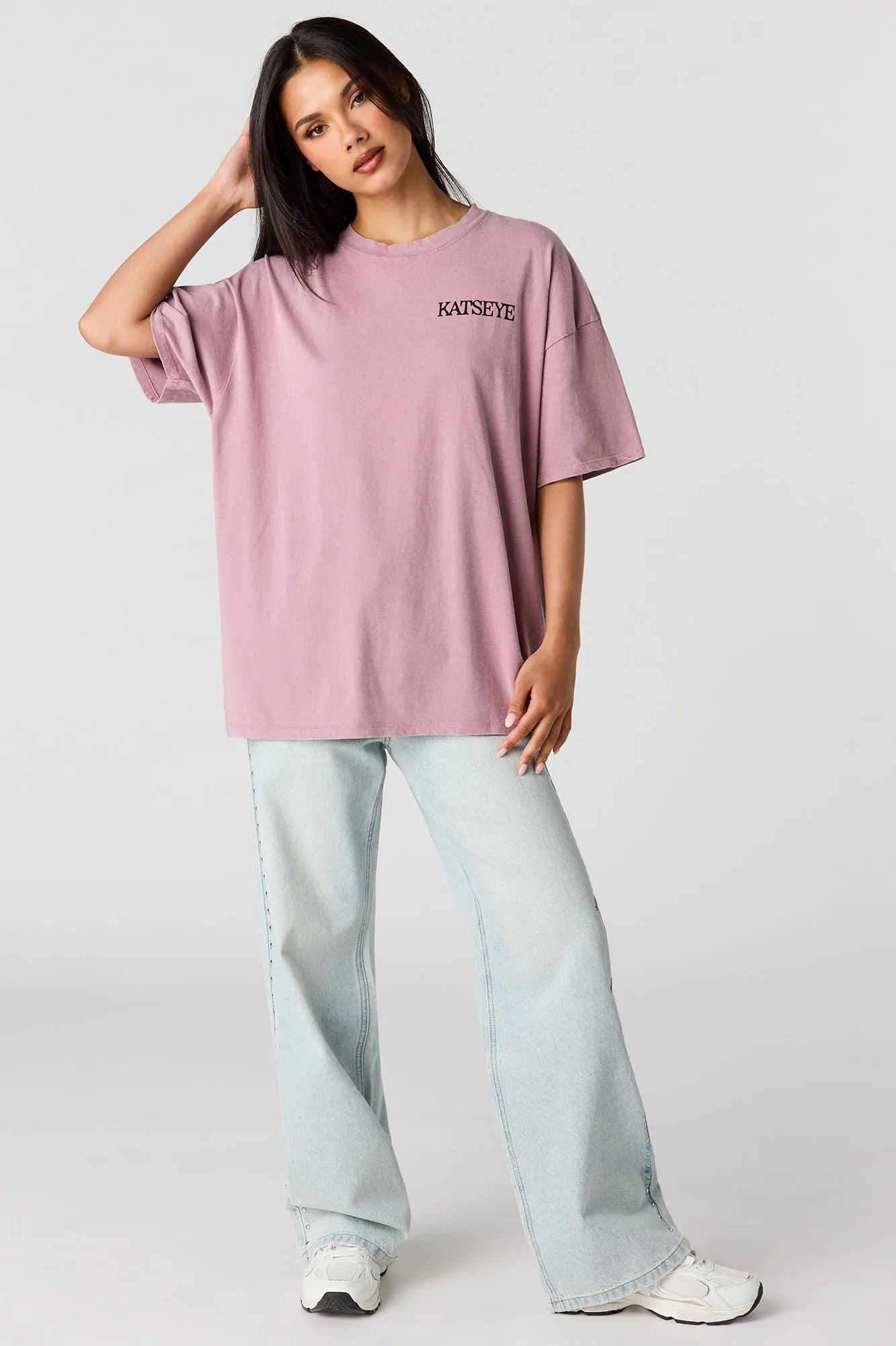 Katseye Graphic Washed Boyfriend T-Shirt sold by Urban Planet product image thumbnail 3