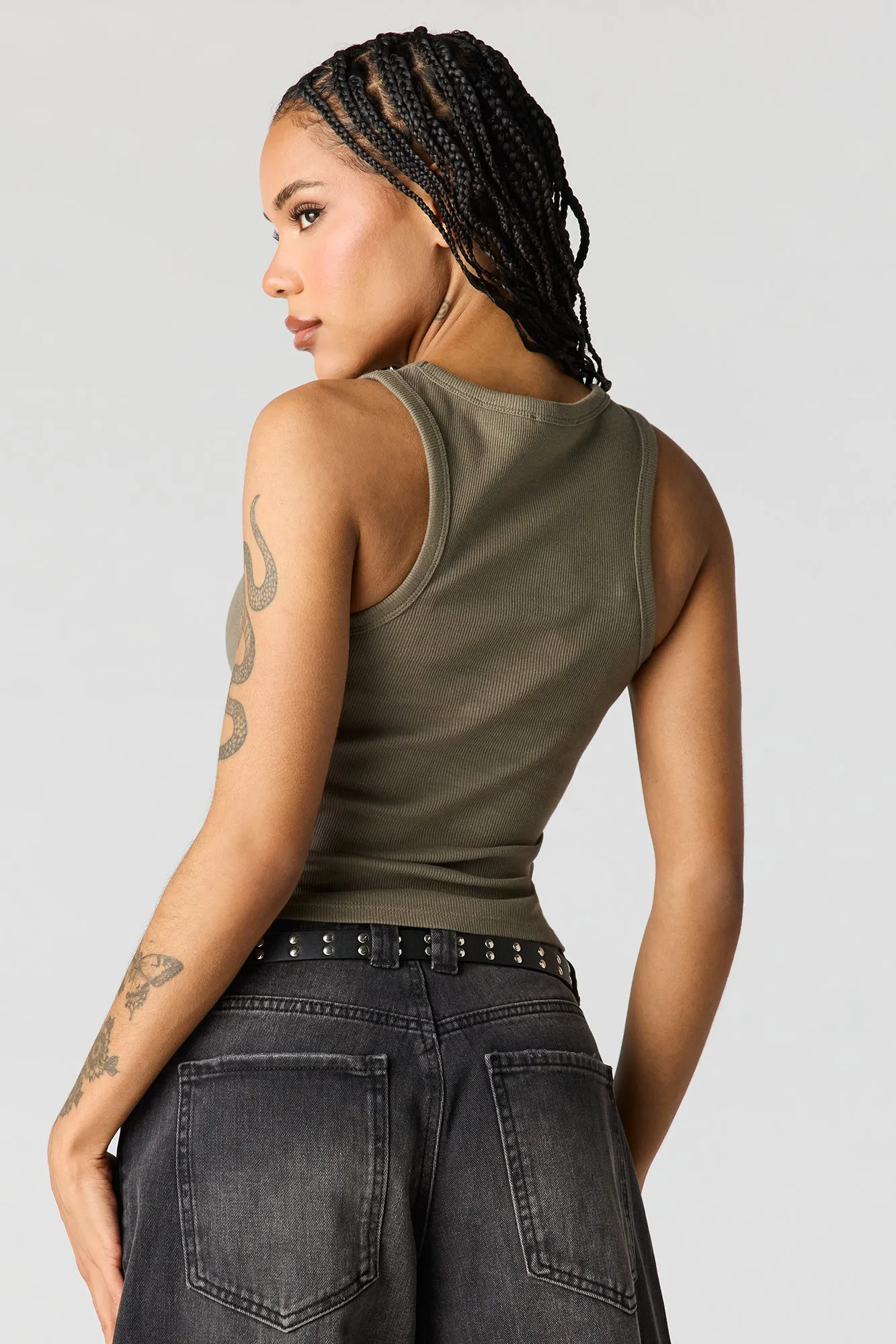 Studded Ribbed Tank sold by Urban Planet product image thumbnail 2