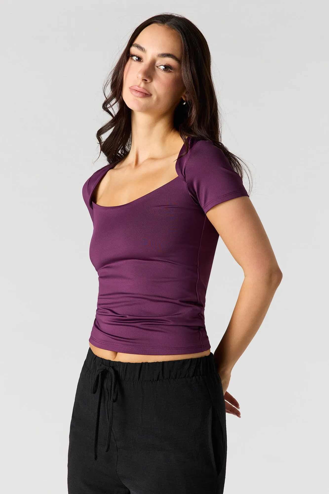 Contour Scoop Neck T-Shirt sold by Urban Planet product image thumbnail 4