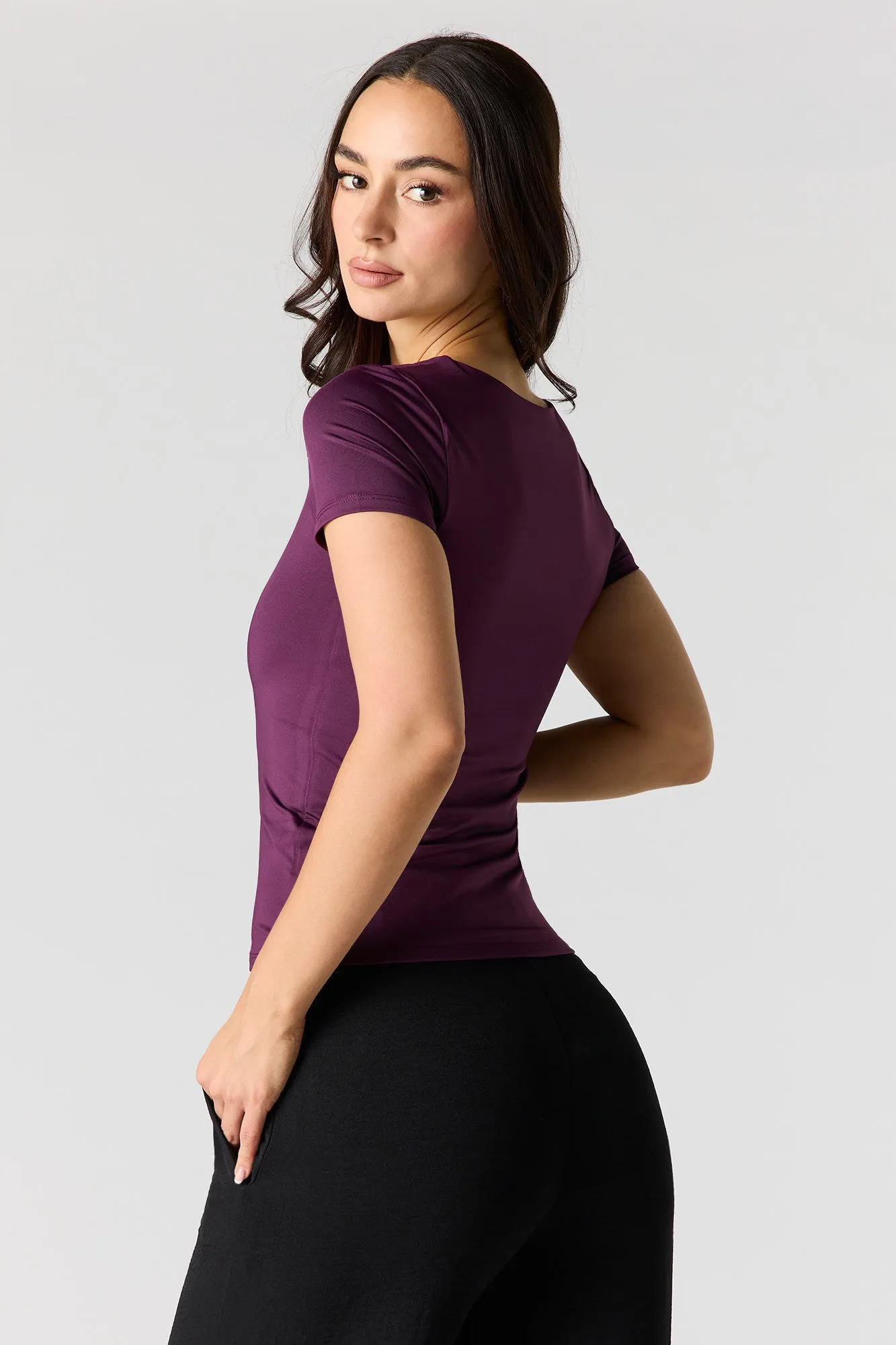 Contour Scoop Neck T-Shirt sold by Urban Planet product image thumbnail 5