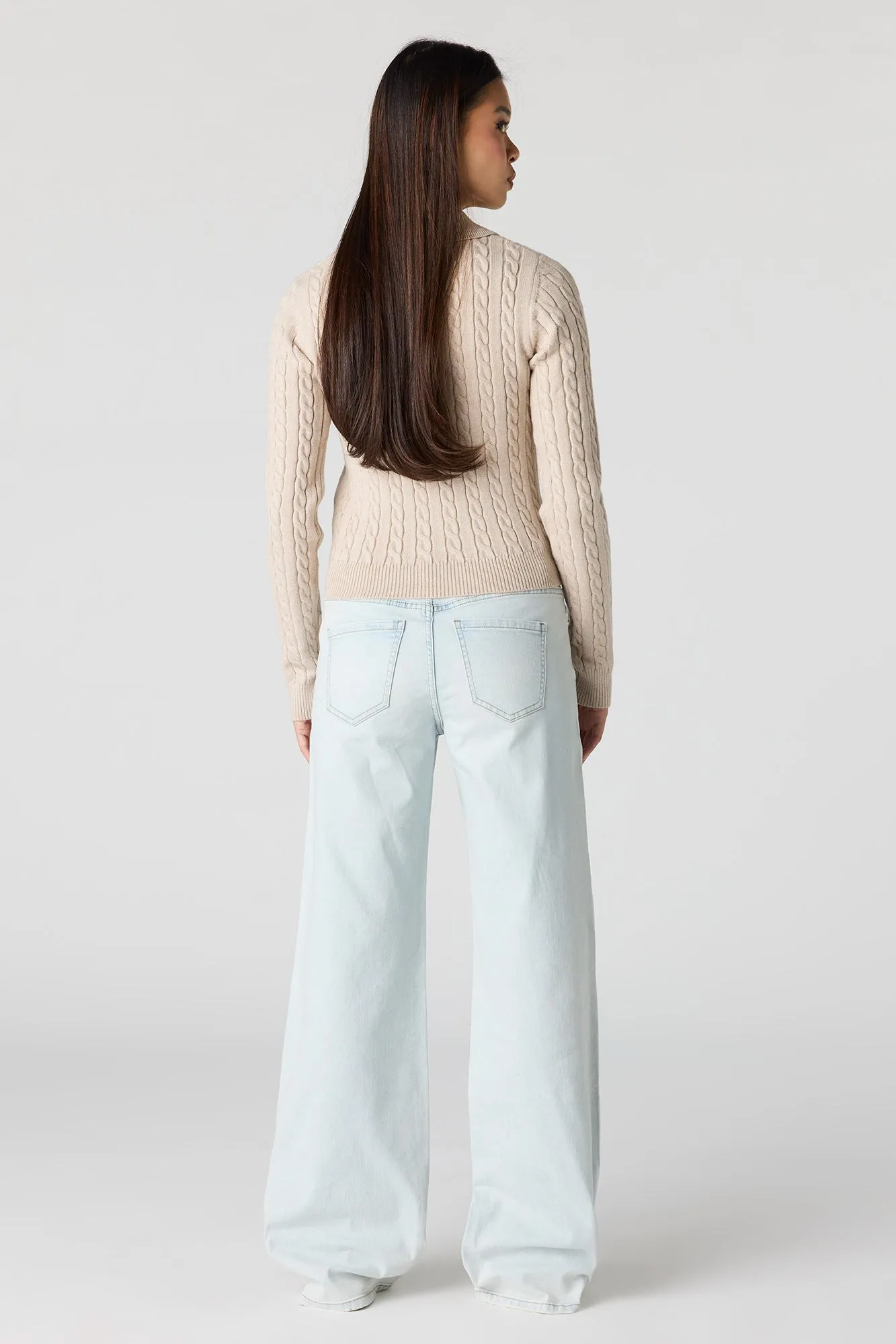 Paris Stretch High Rise Wide Leg Light Jean sold by Urban Planet product image thumbnail 3