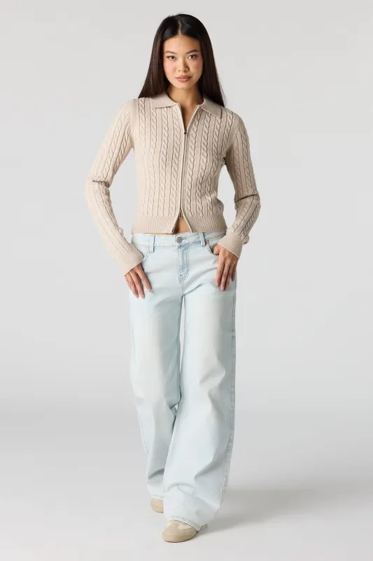 Paris Stretch High Rise Wide Leg Light Jean made by Stitches