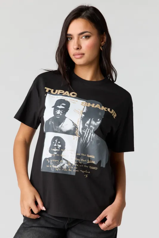 Tupac Graphic Boyfriend T-Shirt made by Stitches