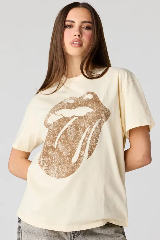 The Rolling Stones Graphic Boyfriend T-Shirt made by Stitches