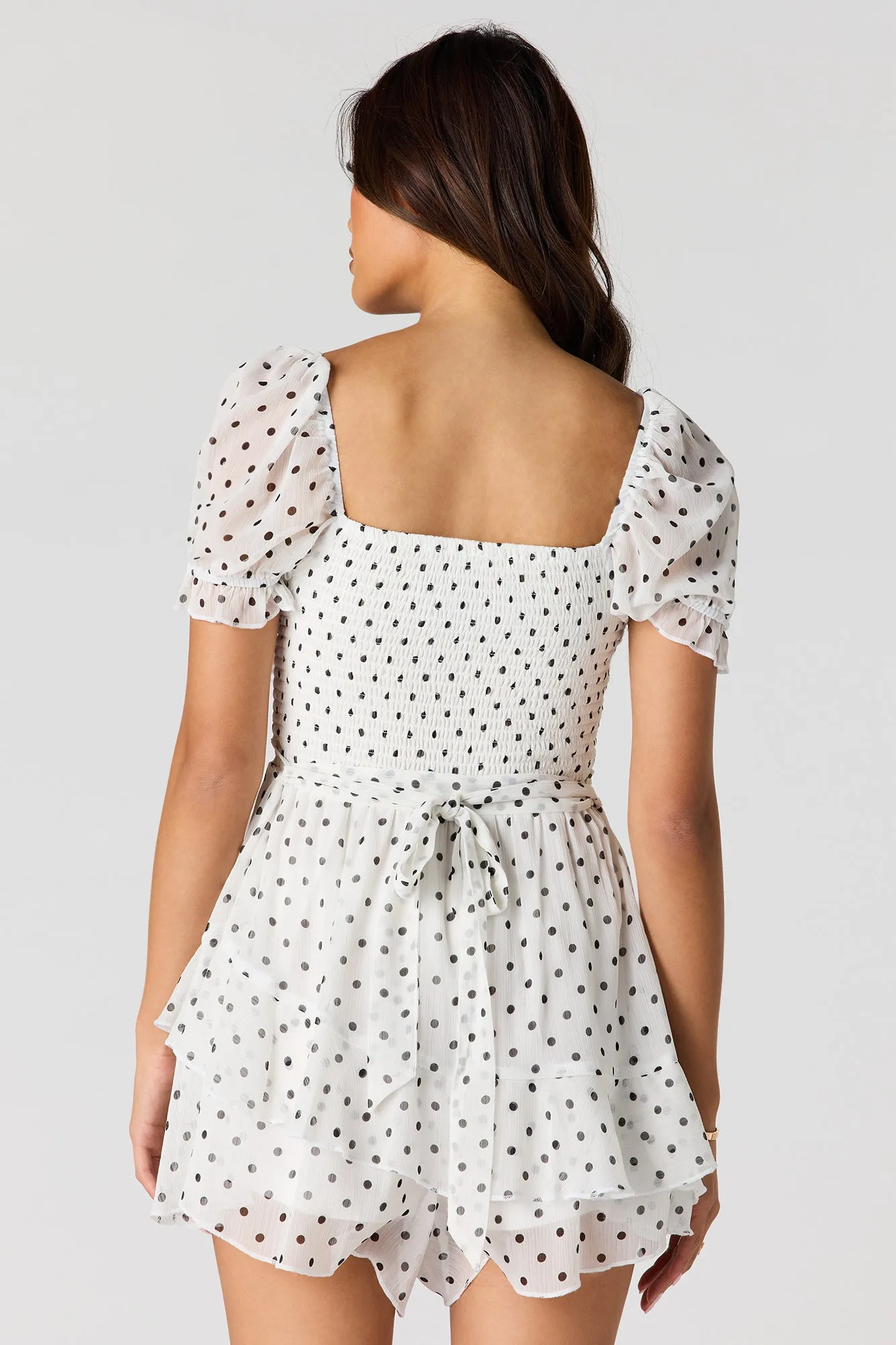 Chiffon Smocked Puff Sleeve Mini Dress sold by Urban Planet product image thumbnail 2