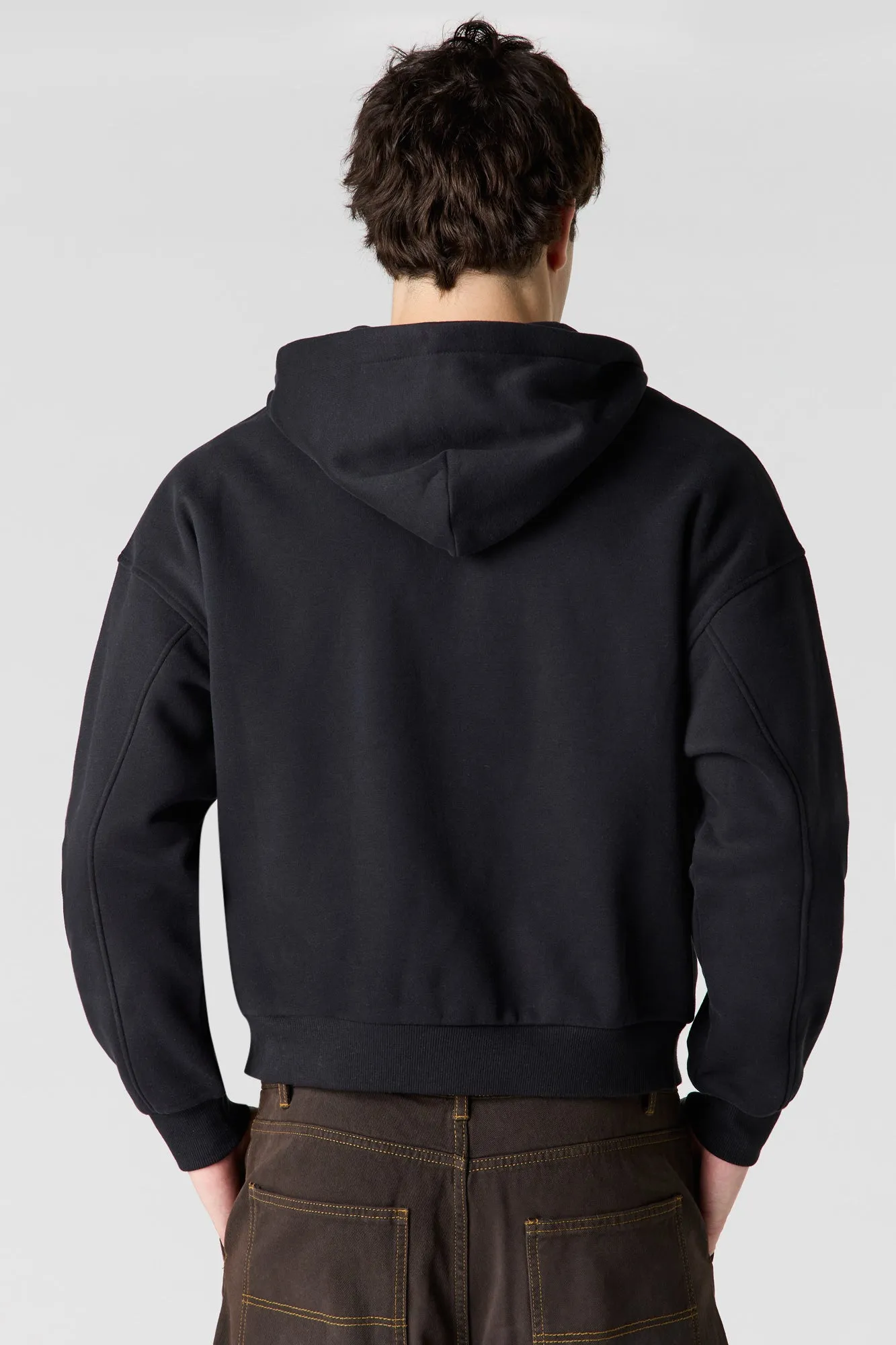 Premium Heavyweight Fleece 2-Way Zip Boxy Hoodie sold by Urban Planet product image thumbnail 2