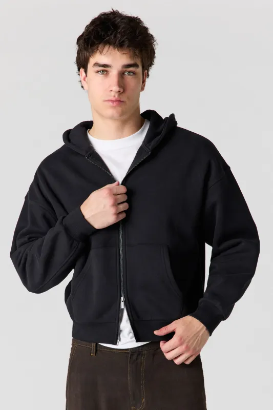 Premium Heavyweight Fleece 2-Way Zip Boxy Hoodie made by Urban Planet