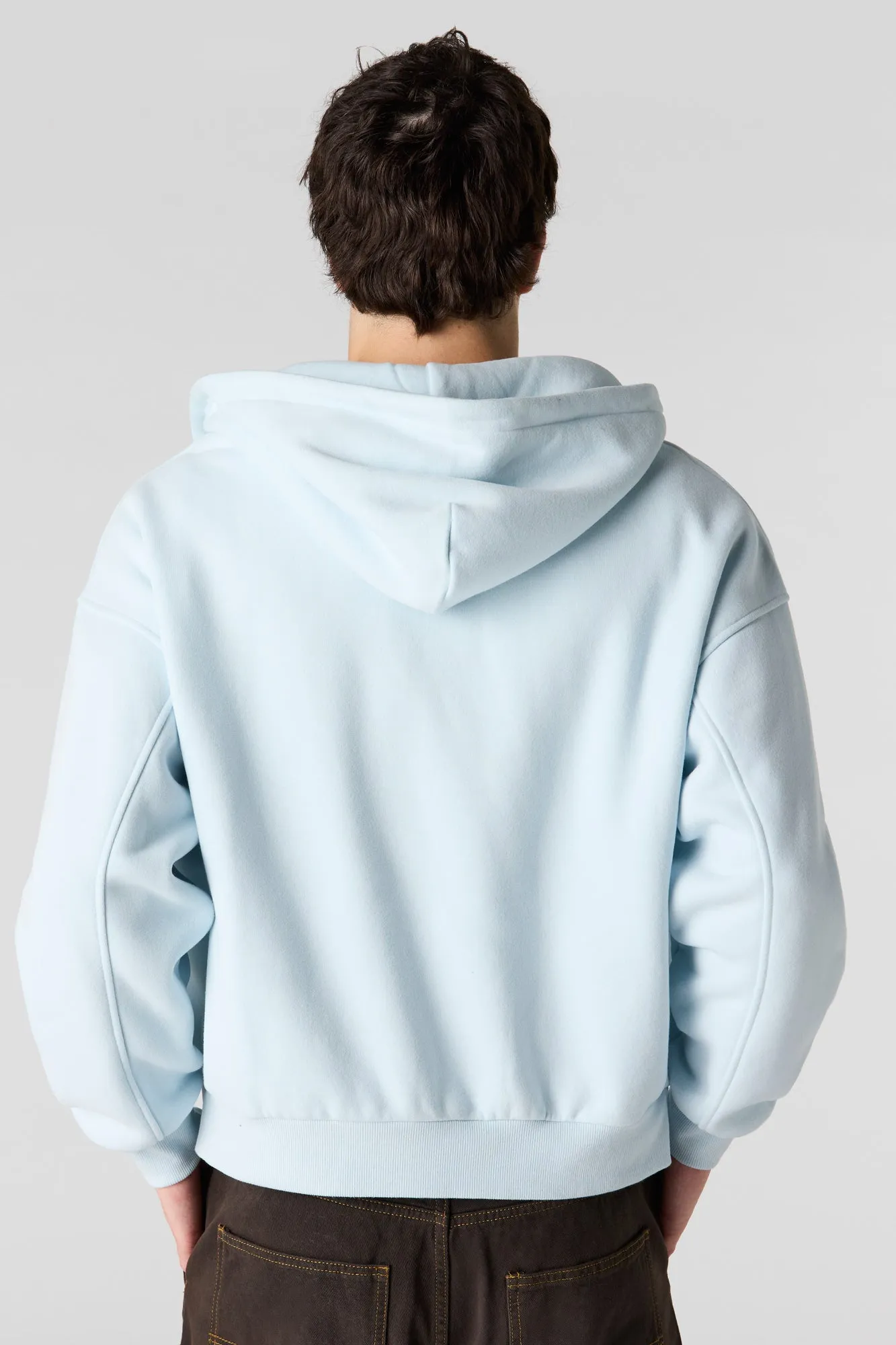 Premium Heavyweight Fleece 2-Way Zip Boxy Hoodie sold by Urban Planet product image thumbnail 5