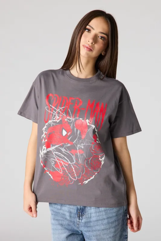 Luxe Heavy Cotton Spider-Man Graphic T-Shirt made by Stitches