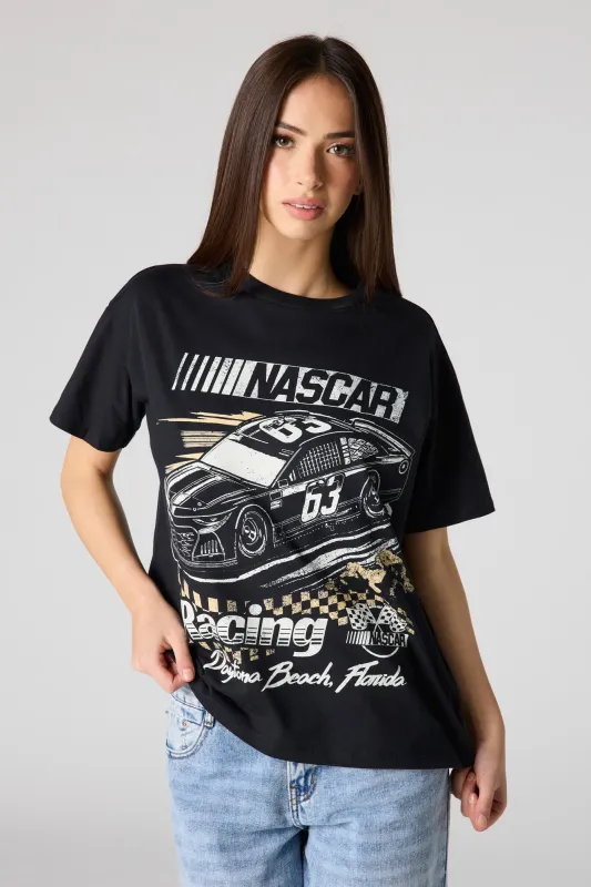 Luxe Heavy Cotton Nascar Graphic Boyfriend T-Shirt made by Stitches