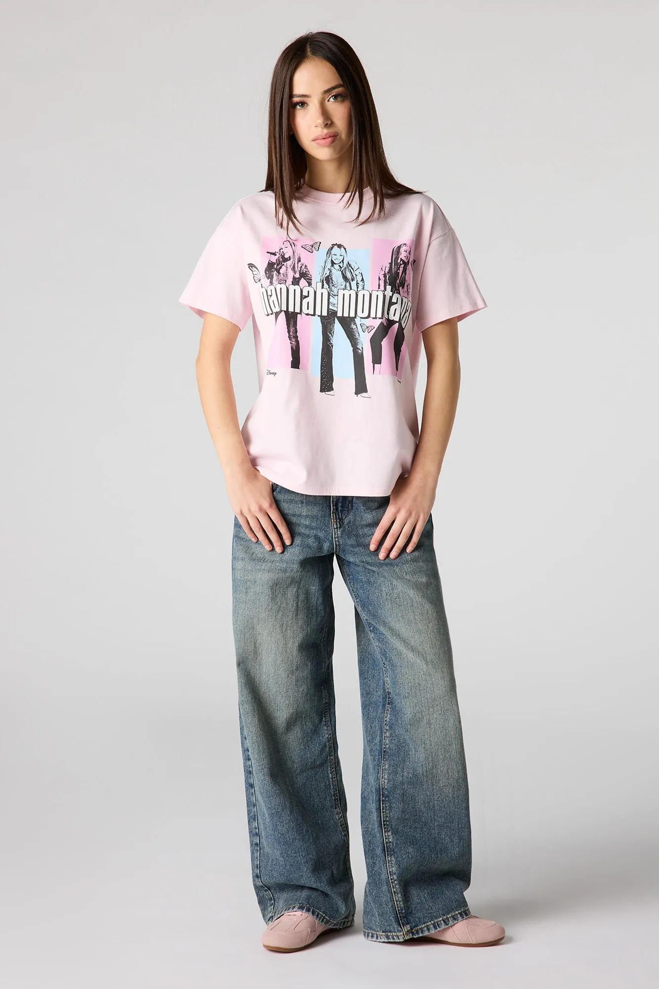 Luxe Heavy Cotton Hannah Montana Graphic Boyfriend T-Shirt sold by Urban Planet product image thumbnail 3