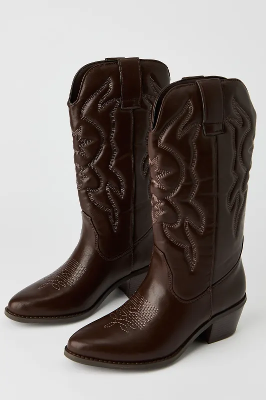 Mid Calf Cowboy Boot made by Stitches