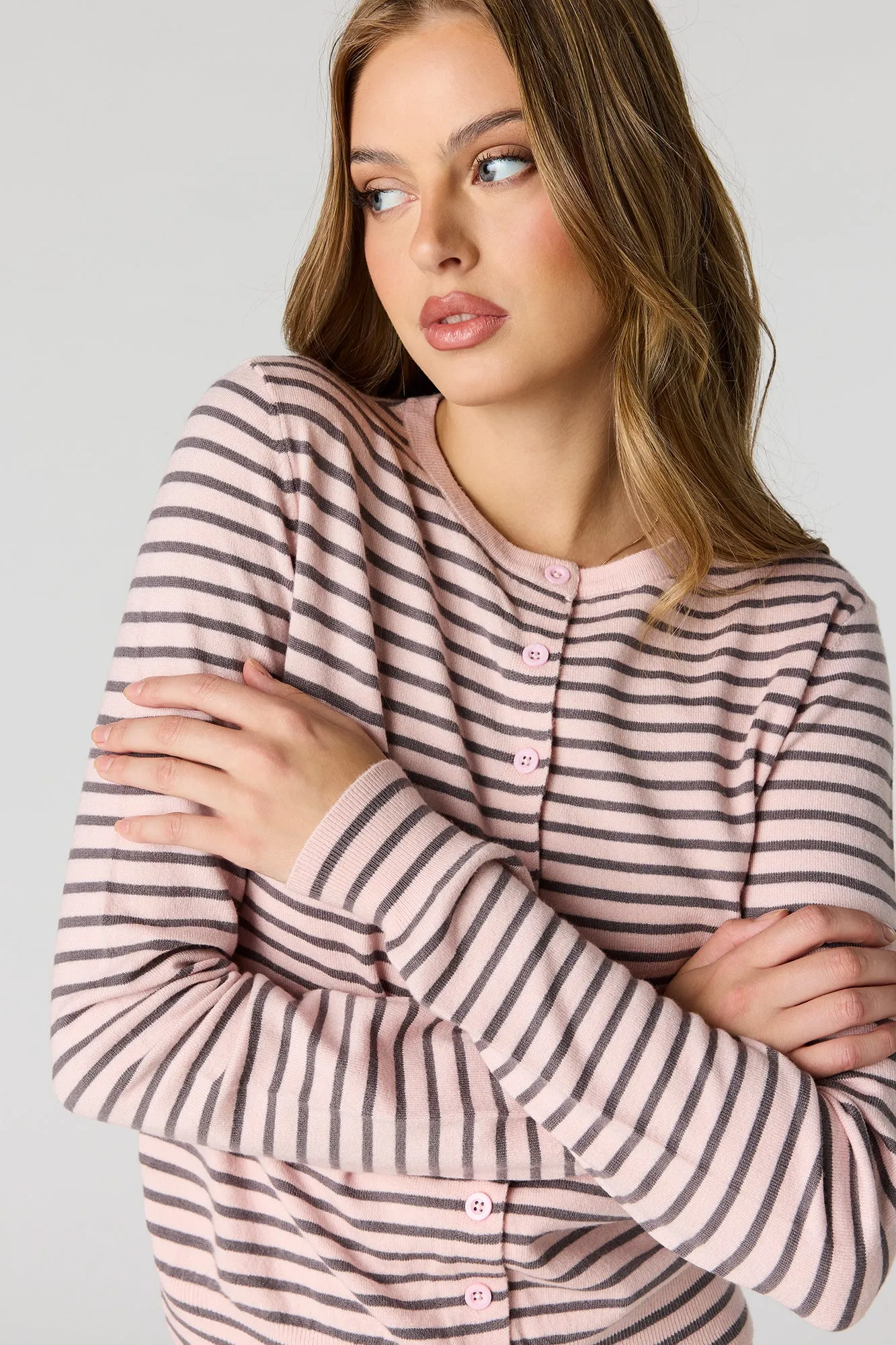 Button-Up Cardigan & Knit Short Set sold by Urban Planet product image thumbnail 5