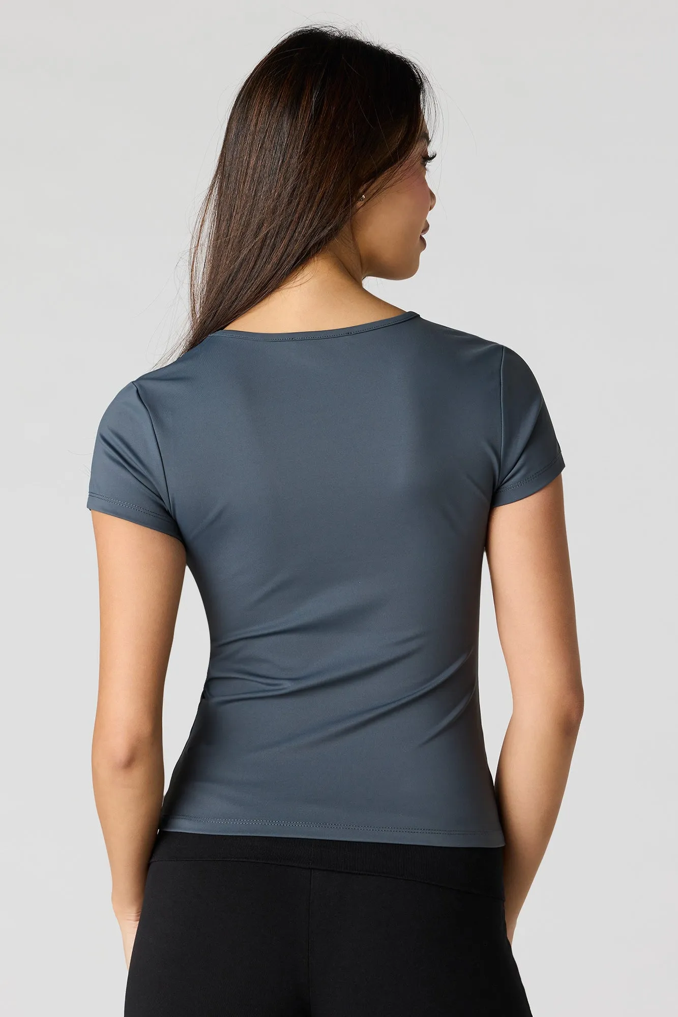 Luxe Heavy Contour V-Neck T-Shirt sold by Urban Planet product image thumbnail 2