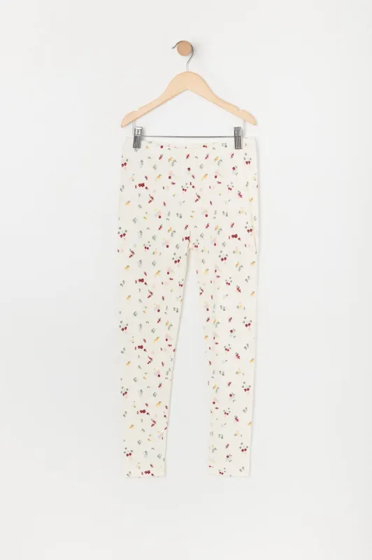 Legging super doux avec motif de marguerites pour fille (paquet de 2) sold by Urban Planet