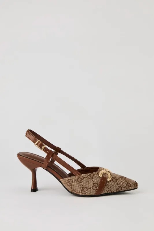 Status Print Pointy Kitten Heel made by Stitches