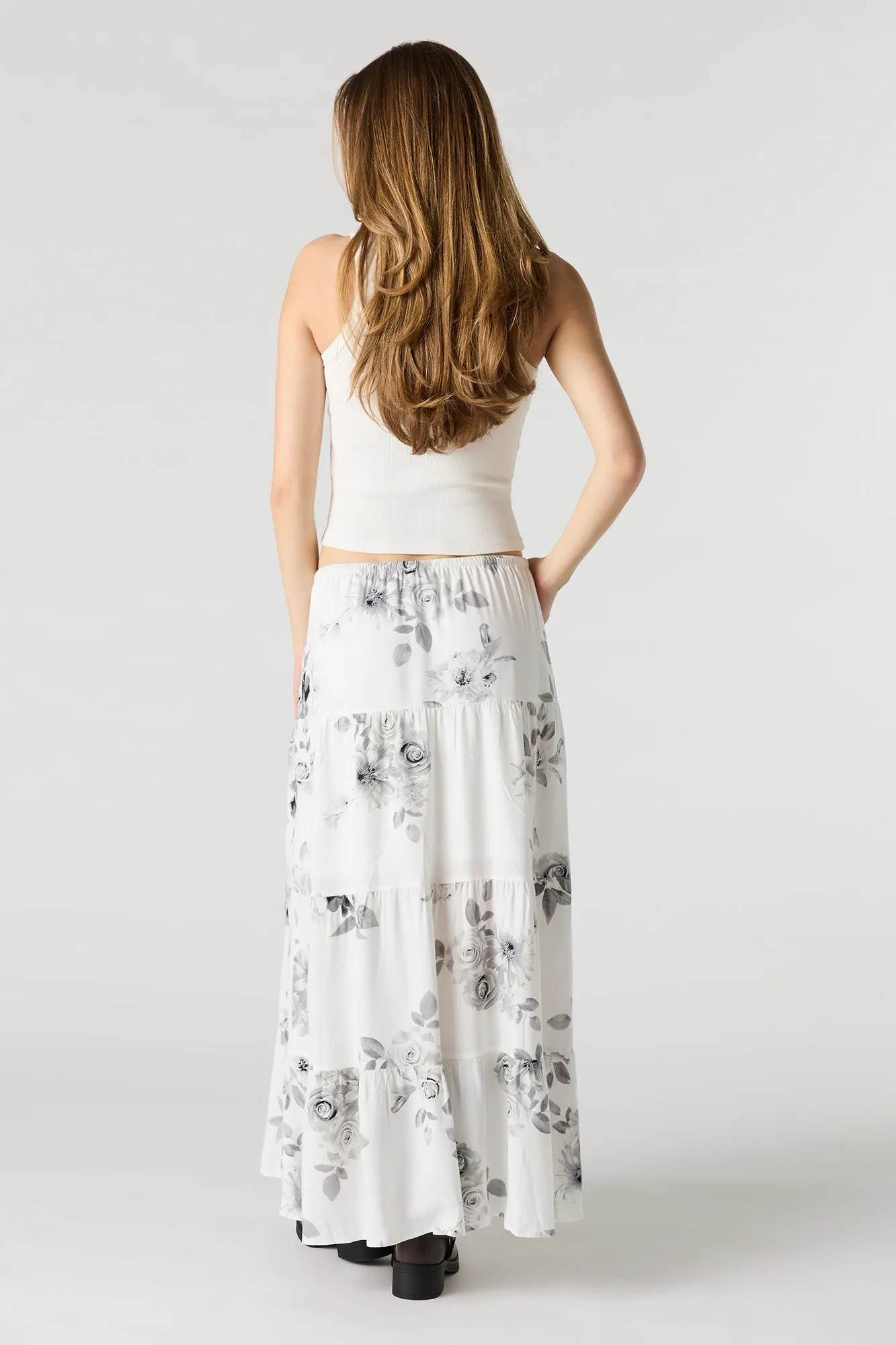 Drawstring Tiered Maxi Skirt sold by Urban Planet product image thumbnail 3