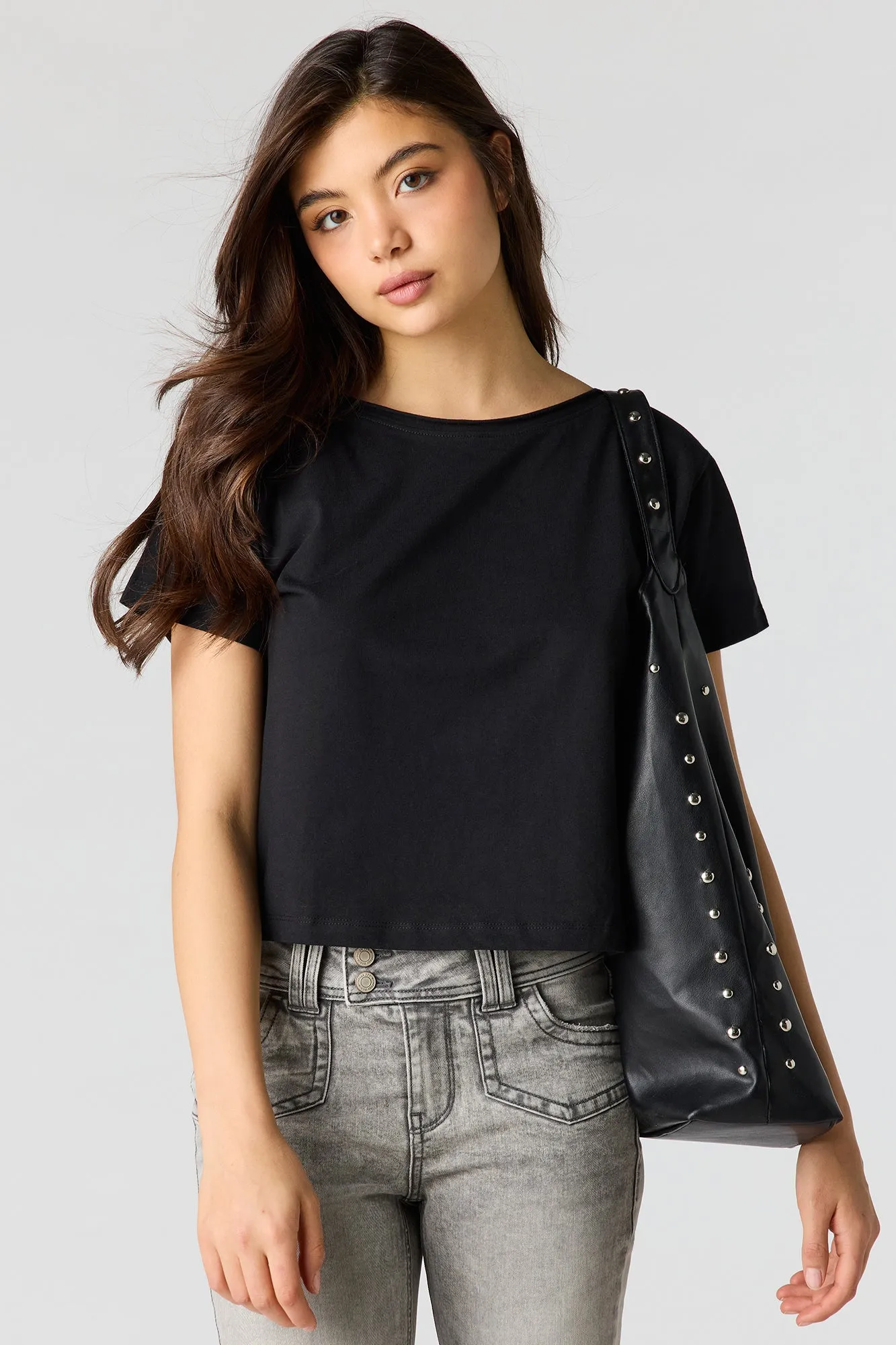 Luxe Heavy Cotton Boxy T-Shirt sold by Urban Planet product image thumbnail 4