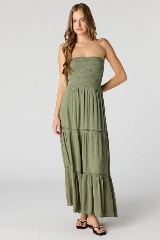 Smocked Tiered Maxi Dress made by Stitches