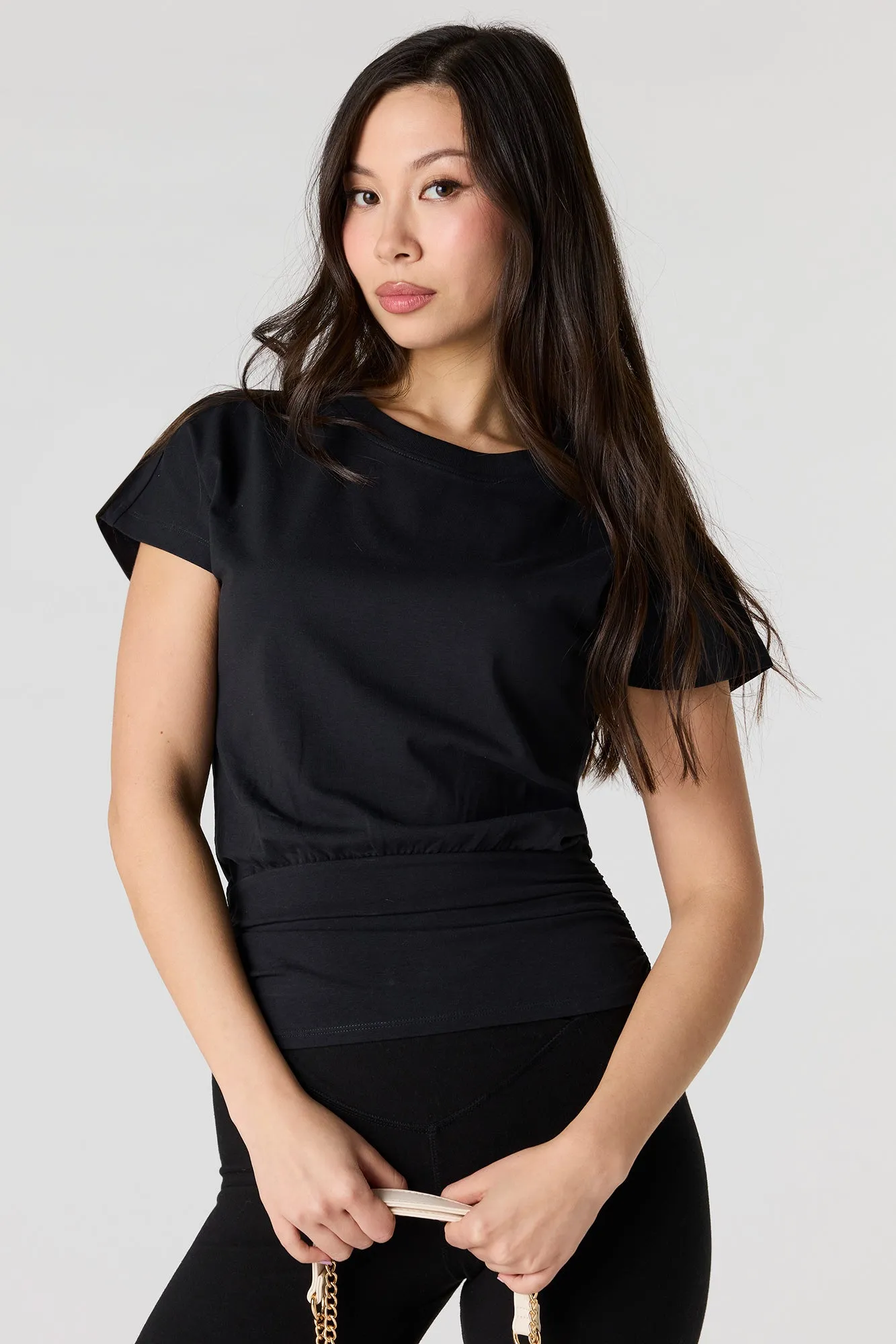 Cinched Waist Short Sleeve Top sold by Urban Planet product image thumbnail 4