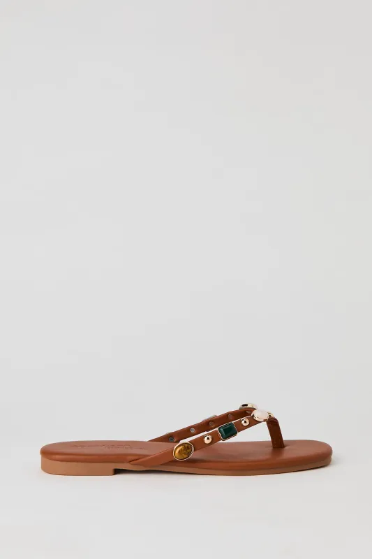 Stone Bead Thong Sandal made by Stitches