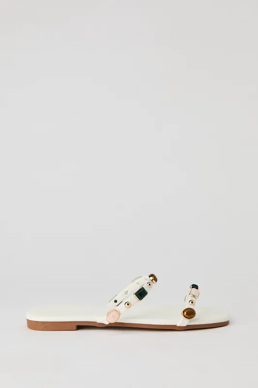 Stone Bead Double Band Sandal made by Stitches