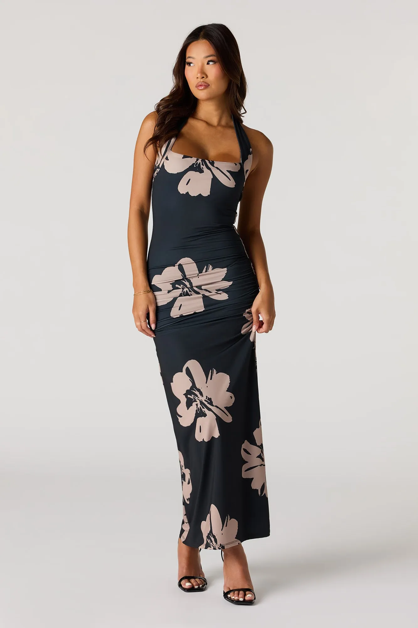 Ruched Halter Maxi Dress sold by Urban Planet product image thumbnail 5