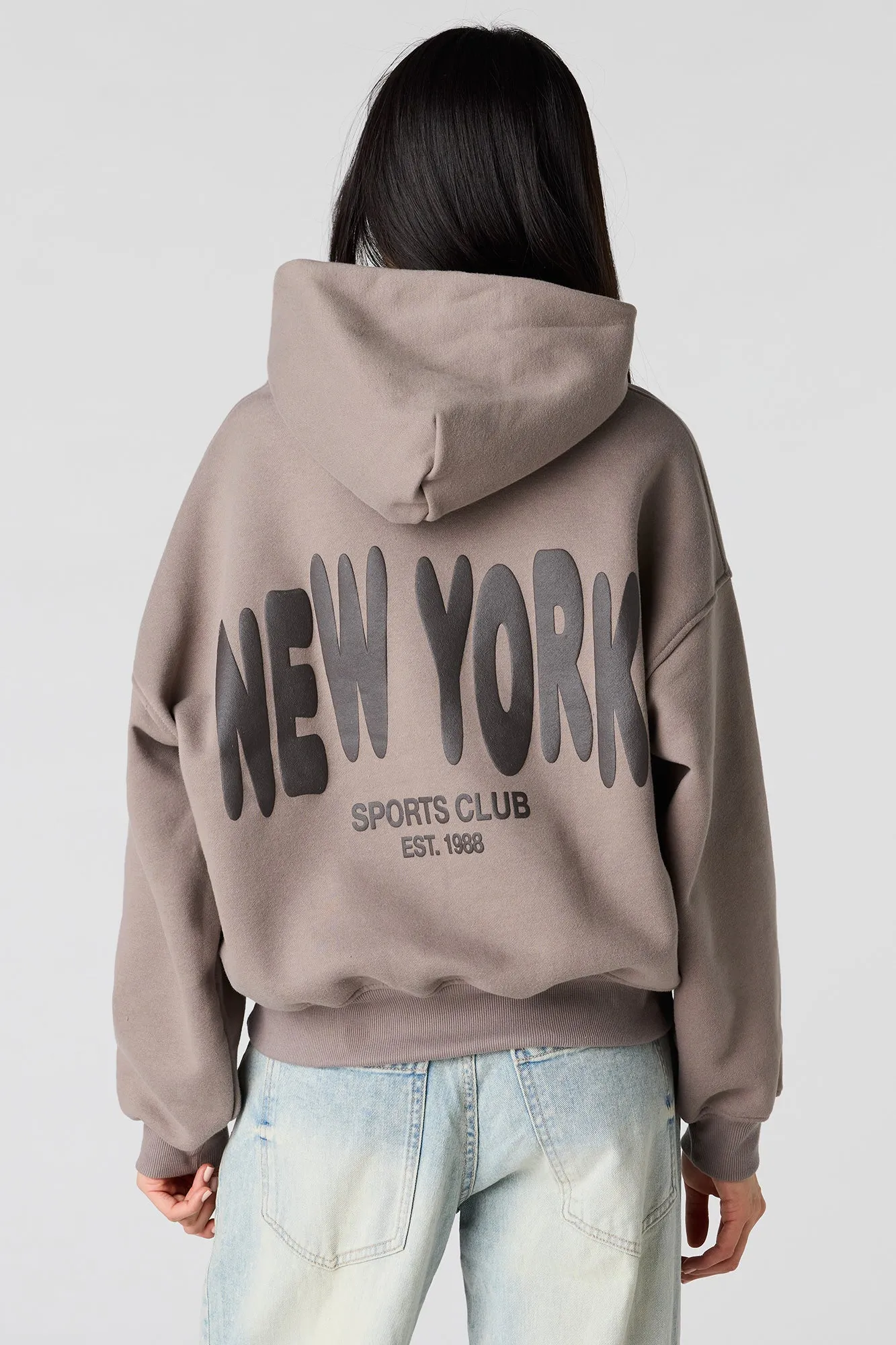 Luxe Fleece Graphic Boyfriend Hoodie sold by Urban Planet