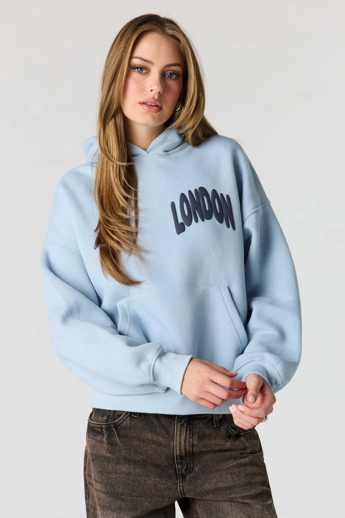 Luxe Fleece Graphic Boyfriend Hoodie sold by Urban Planet product image thumbnail 5