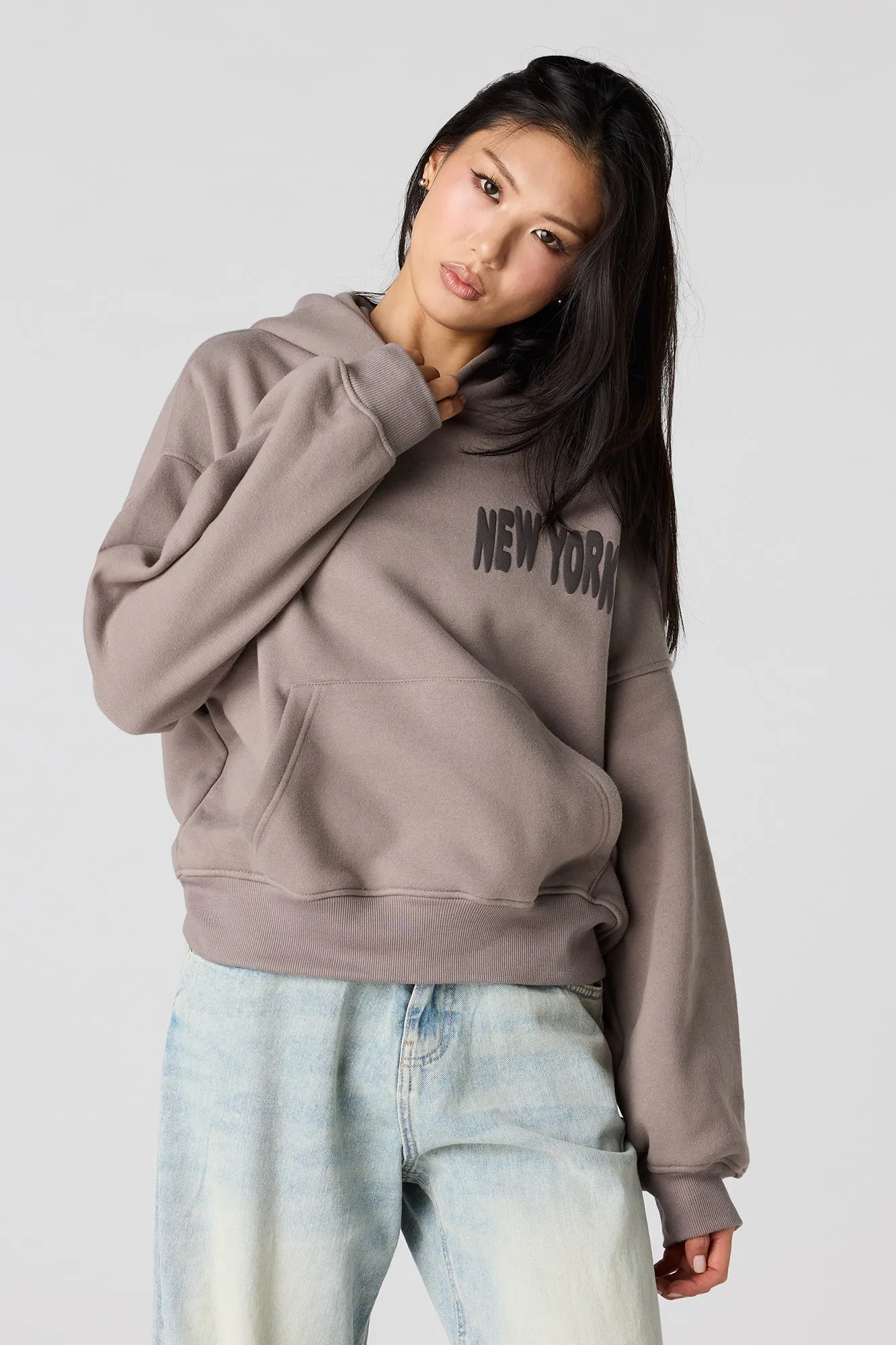 Luxe Fleece Graphic Boyfriend Hoodie sold by Urban Planet product image thumbnail 2