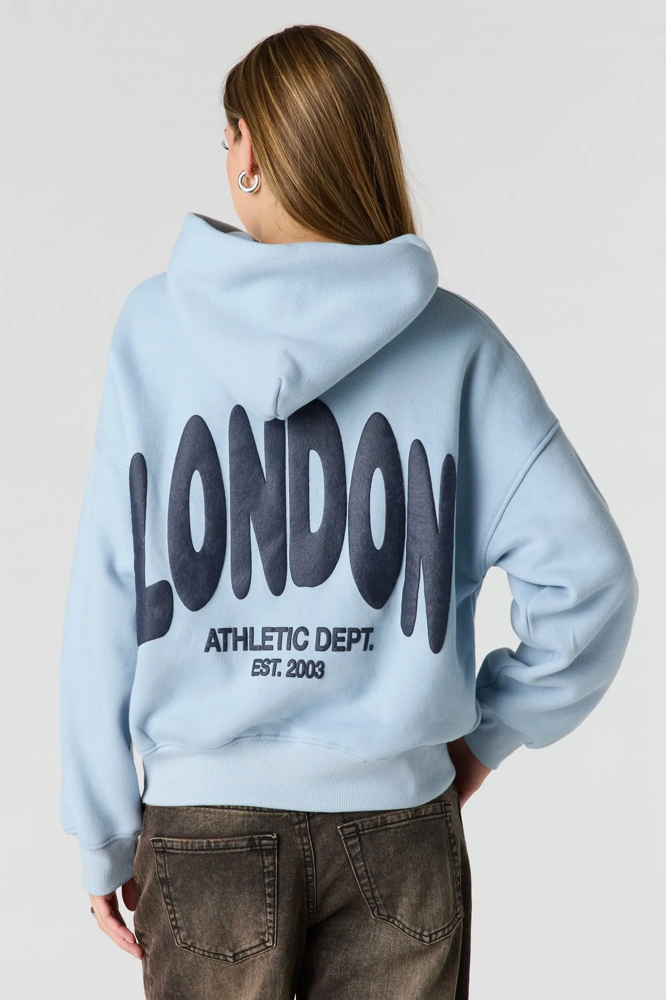 Luxe Fleece Graphic Boyfriend Hoodie sold by Urban Planet product image thumbnail 4