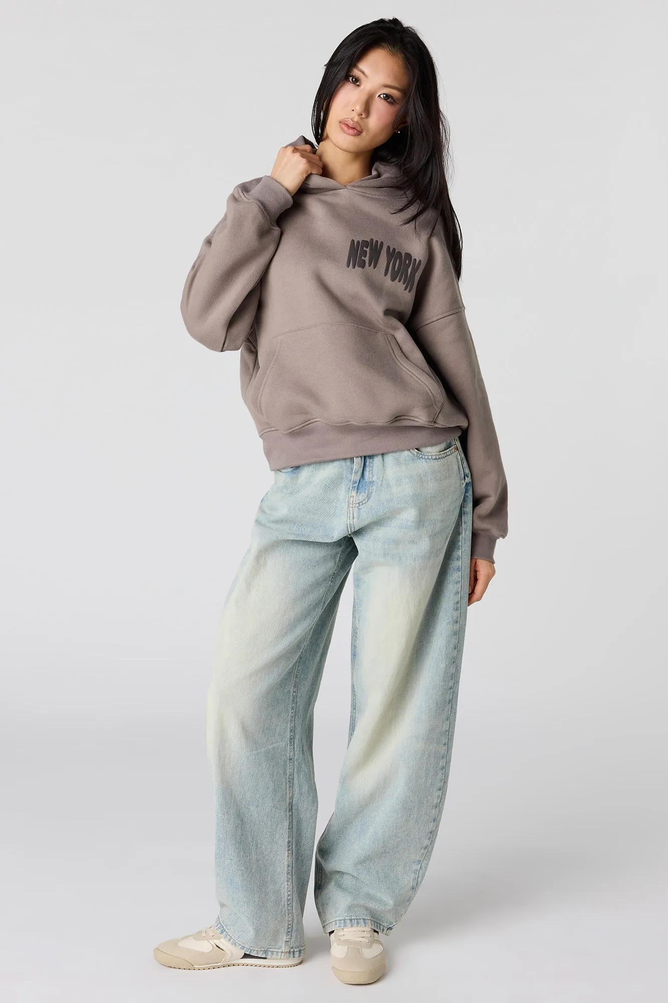 Luxe Fleece Graphic Boyfriend Hoodie sold by Urban Planet product image thumbnail 3