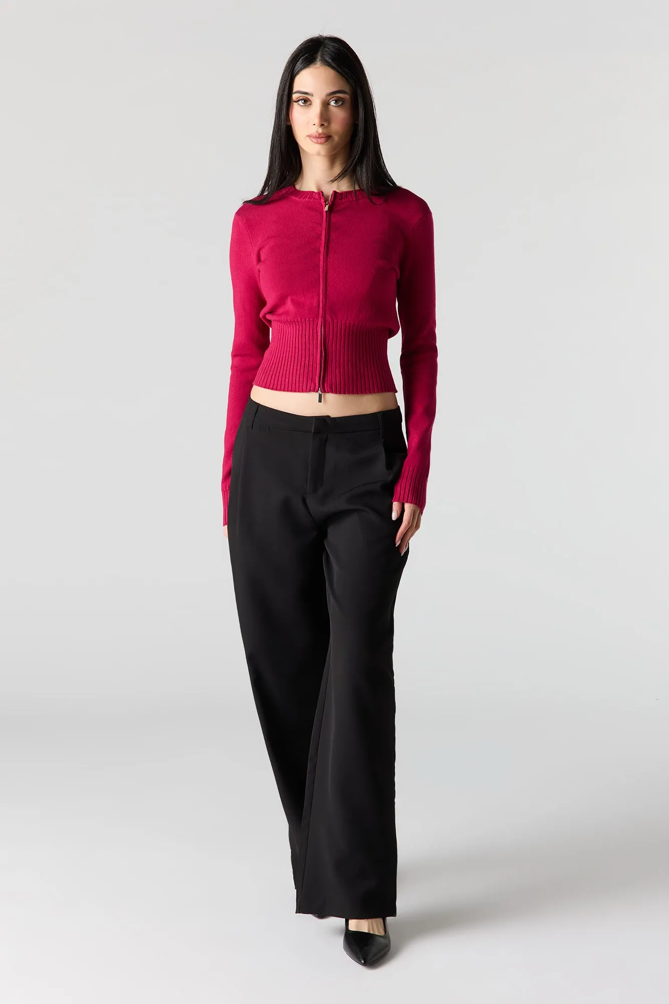 Zip-Up Knit Sweater sold by Urban Planet product image thumbnail 3