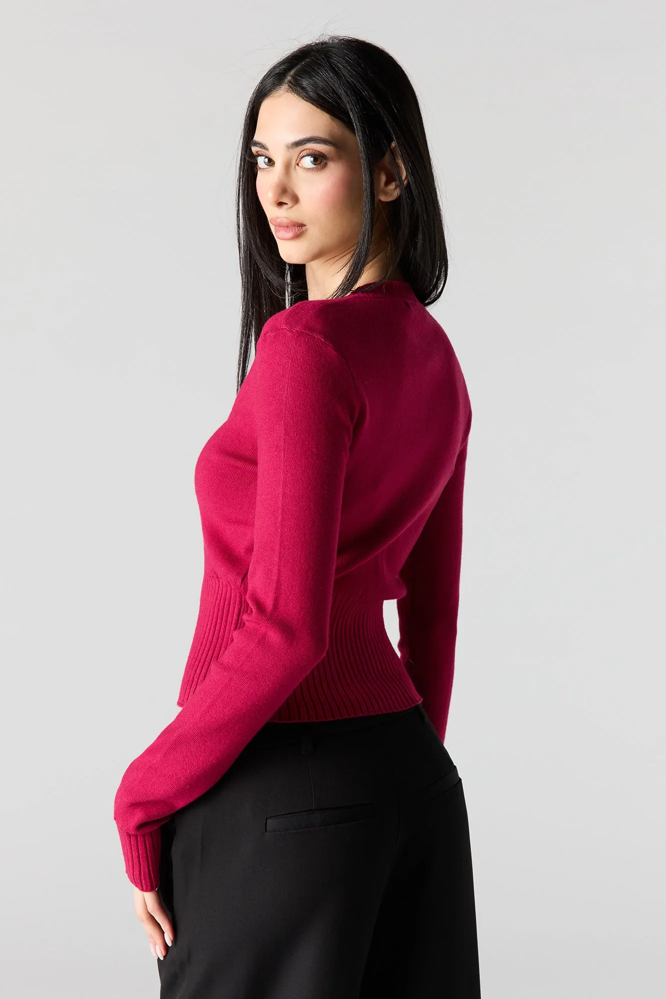 Zip-Up Knit Sweater sold by Urban Planet product image thumbnail 2