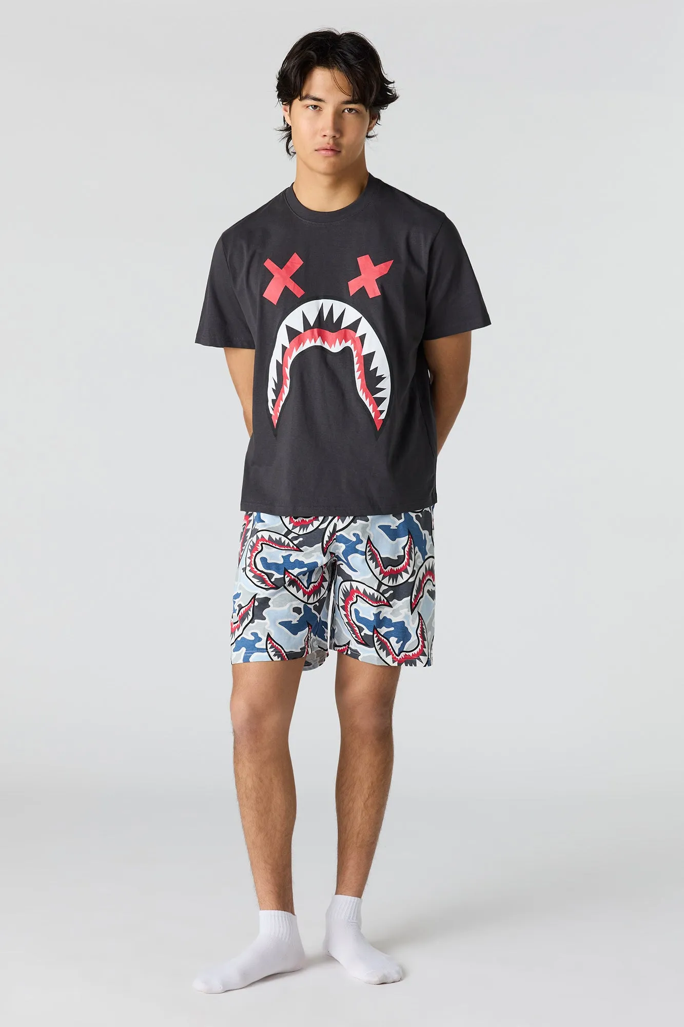 Graphic Tee & Printed Short Pajama Set sold by Urban Planet