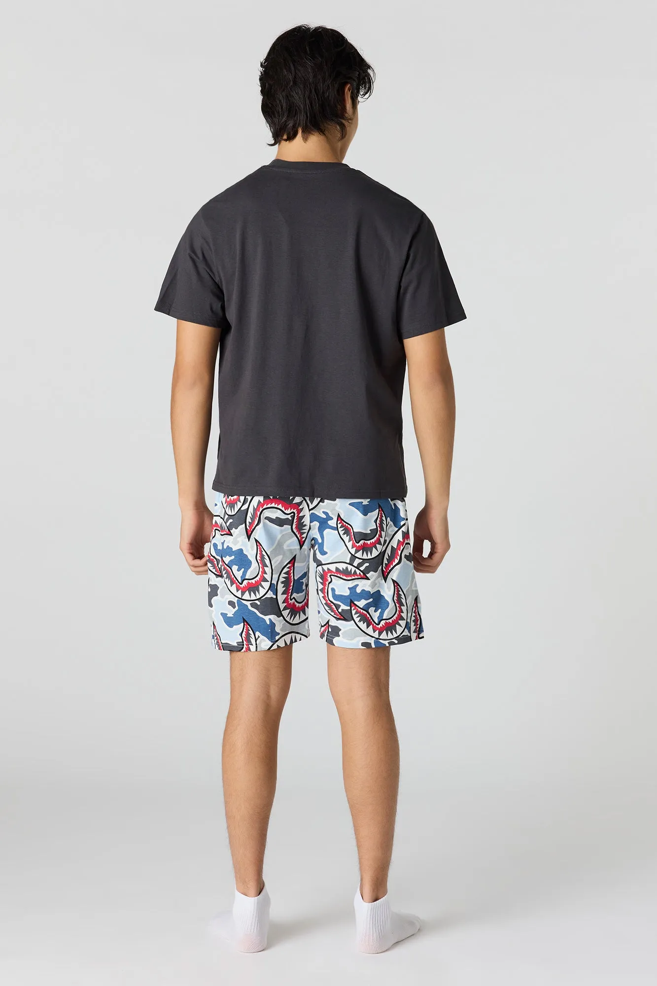 Graphic Tee & Printed Short Pajama Set sold by Urban Planet product image thumbnail 4