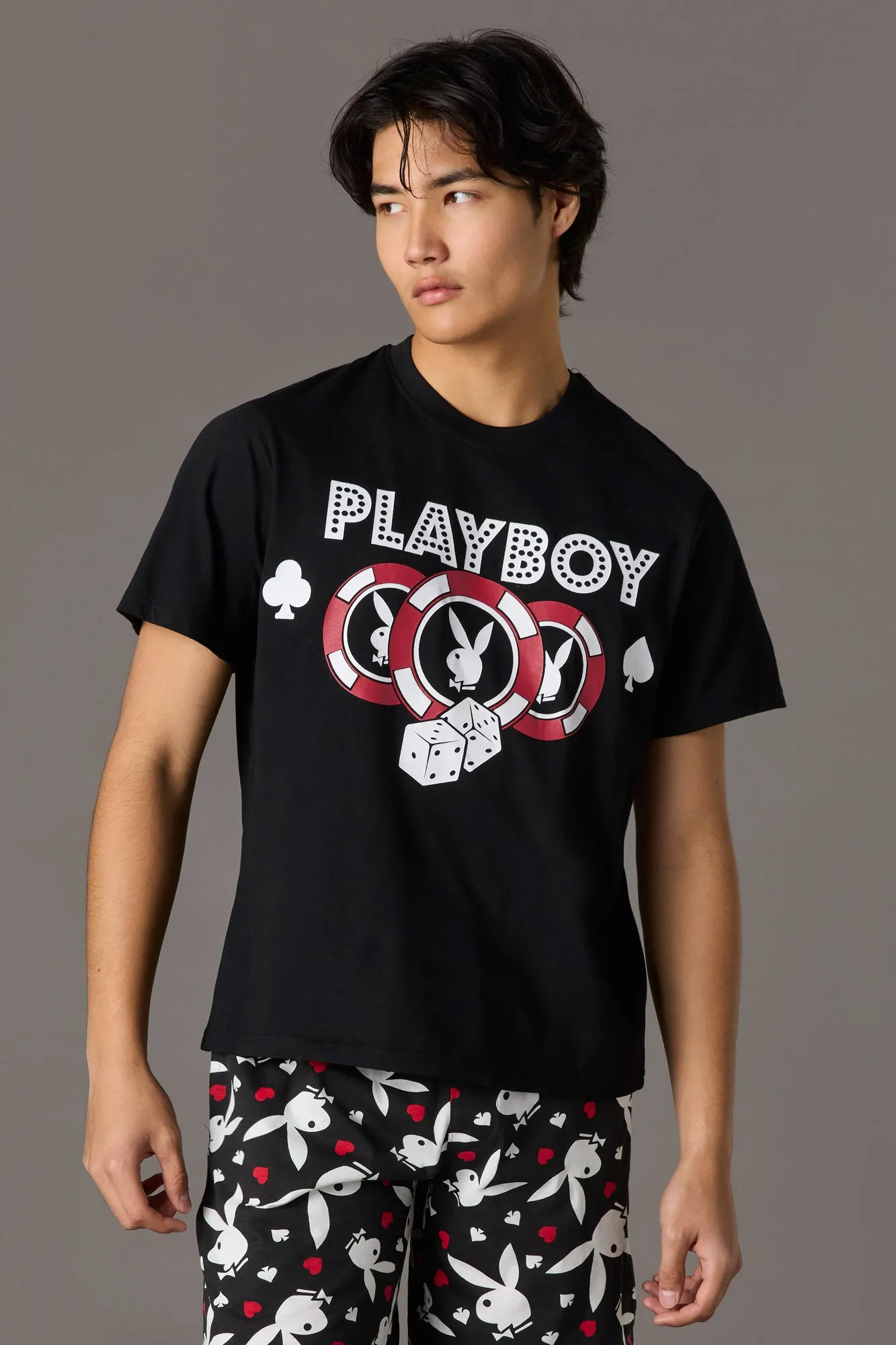 Playboy Graphic Tee & Short Pajama Set sold by Urban Planet product image thumbnail 5