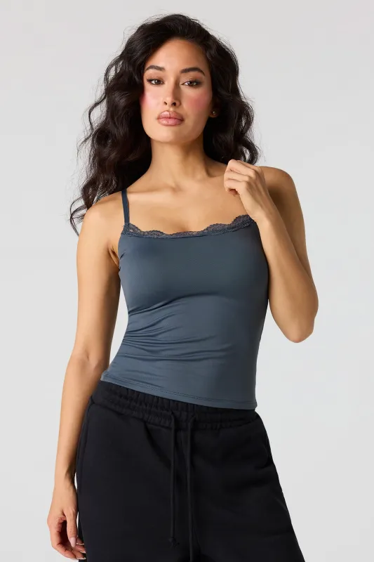 Braless Lace Trim Tank made by Stitches